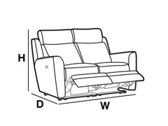 DOUBLE POWER 2 SEATER SOFA RECLINER