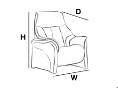 ARMCHAIR HIGH/WIDE(FIXED)