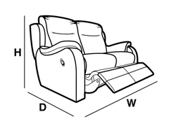 DOUBLE MANUAL RECLINER 2 SEATER SOFA