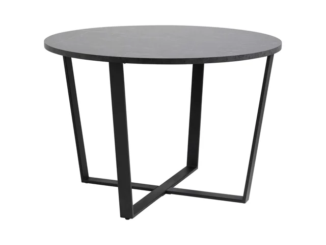 CIRCULAR DINING TABLE MELAMINE BLACK 110CM