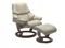 SMALL RECLINER CHAIR & STOOL WITH CLASSIC BASE