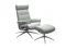 MEDIUM CHAIR & FOOTSTOOL WITH STAR BASE & ADJUSTABLE HEADREST