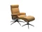 MEDIUM CHAIR & FOOTSTOOL WITH STAR BASE & ADJUSTABLE HEADREST