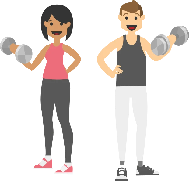 Man And Woman Working Out In Gym Image. Rick's Copy